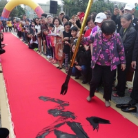 總統府前廣場丁酉年新春地書表演